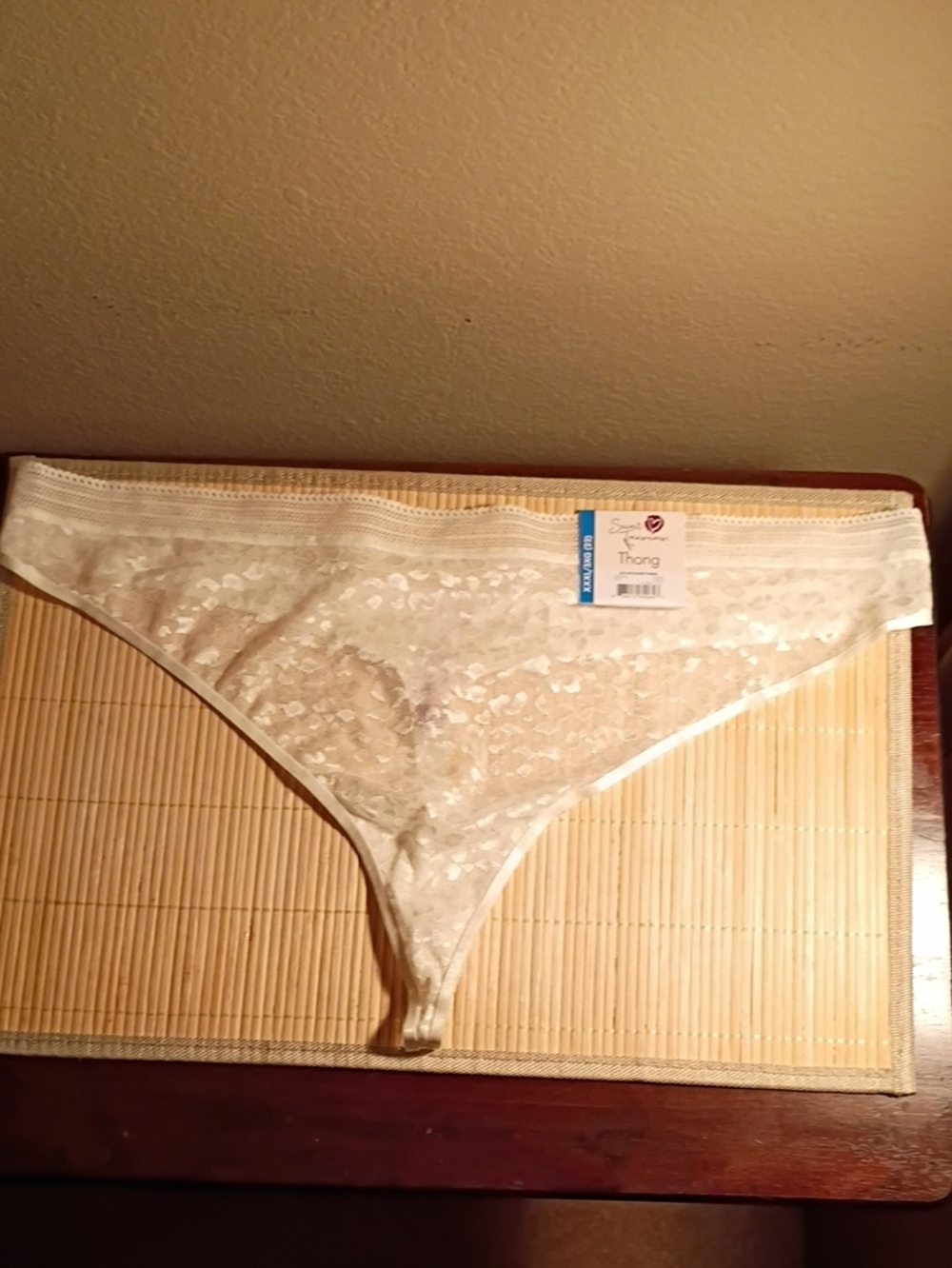 Secret Treasures Ivory Lace Thong